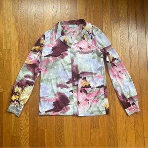 Elegant Multicolor Abstract Blouse